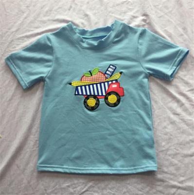 China Breathable Summer Boy T-shirt Back To School Cotton Clothes for sale