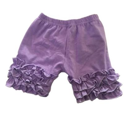 China 2021 Breathable Little Girls Dark Series Kids Little Personalized Compression Cotton Ruffle Shorts Elastic Bummies for sale