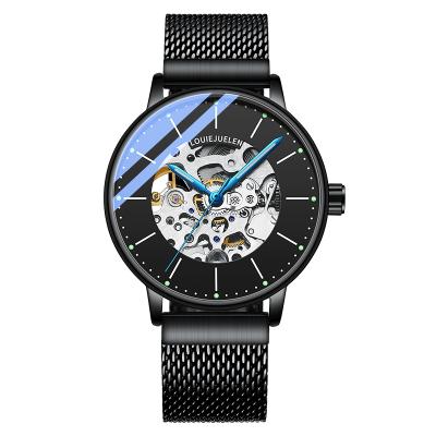 China Trendy Transparent Mechanical Watch Automatic Stainless Steel Alloy Men's Wristband Mechanical Watch for sale