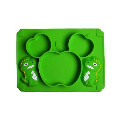 China NEW Style Plasticity Dinosaur Eco - Friendly Silicone Food Baby Feeding Dish for sale