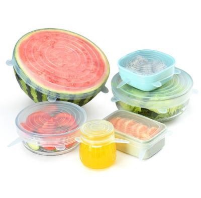 China Hot Sale Multi Size Silicone Lids Silicone Stretch Lids Suction Cup Lid Heat Resistant Cover For Keeping Food Fresh for sale