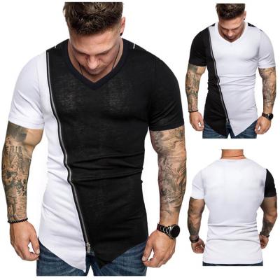 China Other OEM Good Quality 180 Grams V Neck Custom Printing Mens T Shirt for sale