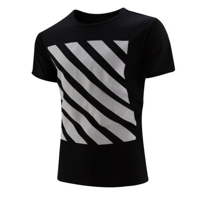 China Other 2019 OEM Fabric Striped Slim Tailored Black T-Shirt for sale