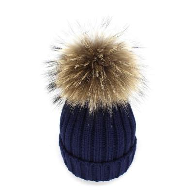 China 2022 Newest COMMON Sale Warm Winter Autumn Wool Hat Extra Large Faux Fur Pom Pom Ball Hats for sale