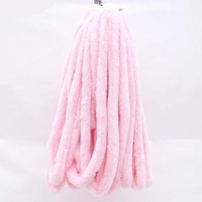 China Auto Upholstery 4.5CM Width Customized Rex Faux Rabbit Fur Trimming Faux Rabbit Fur Trim Rabbit Fur Trim for sale