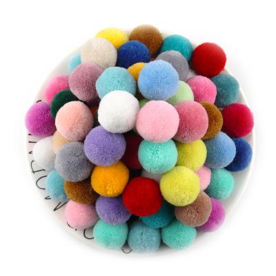 China Wholesale 100pc Fashionable Soft Ball Factory Colorful Small Pompom For Diy Party Decoration Craft High 20mm Elastic Polyester Ball for sale