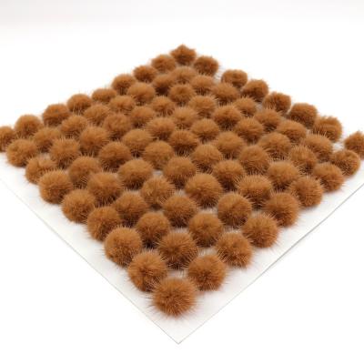 China Wholesale multicolor 2021 custom 4.0-4.5cm upholstery mink fur pom pom ball auto accessories pompom fur for clothes diy for sale