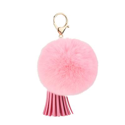 China Fashion PU Leather Tassels Women Gift Key Chain Bag Alloy Retro Casual Leather Car Pendant Key Chain Ring Holder for sale