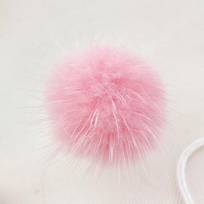 China 2021 Auto Upholstery Shape Real Mink Fur Ball Pompoms Plush Pom Poms For Garment Custom Color Real Mink Fur Pompom Fur Ball for sale