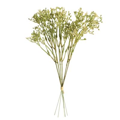 China 2021 New Design Hot Wholesale Artificial Flower Plastic Baby's Breath Bean Bunch Bouquet Wedding Decoration for sale