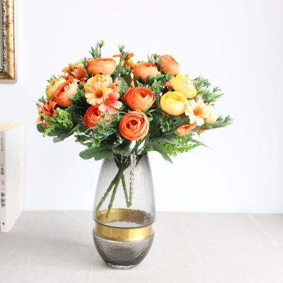 China Wedding& Home& Desktop Decoration Flower Plants 2021 High Quality Daisy Rose Bouquet Artificial Flower For Home Garden Decoration for sale