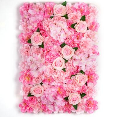 China 2022 Fabric Factory Supply Flower Backdrop Flower For Wedding Wall Decoration Wedding Artificial Flower Wall Backdrop for sale