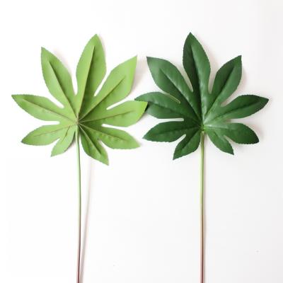 China Wedding& Home& Desktop Decoration Flower Plants 2021 Hot Selling Artificial Plastic Leaves For Home Decor Flower Arrangements Leaves for sale