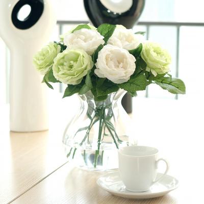 China Wedding& Home& Desktop decoration flower plants 2021 cheap low price artificial silk rose flowers night rose simulation flowers to wedding home decoration for sale