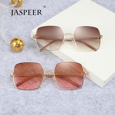 China Hot Sale Fashion Guvivi New Style Square Frame Color Sunglasses Aluminum Frame Sunglasses for sale