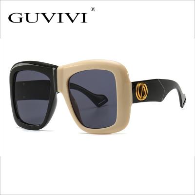 China 2019 GUVIVI Oversized Sun Glasses Shades UV400 Square Sunglasses for sale