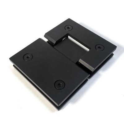 China 304 Matt Black Color Glass Door modern stainless steel hinges 180 degree glass to shower glass hinge for sale