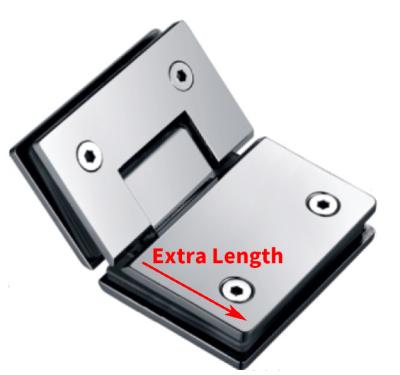 China Modern Extra Length Hinges For 135 Degree Glass Frameless Adjustable Glass Hinges Pour Door Hinges for sale