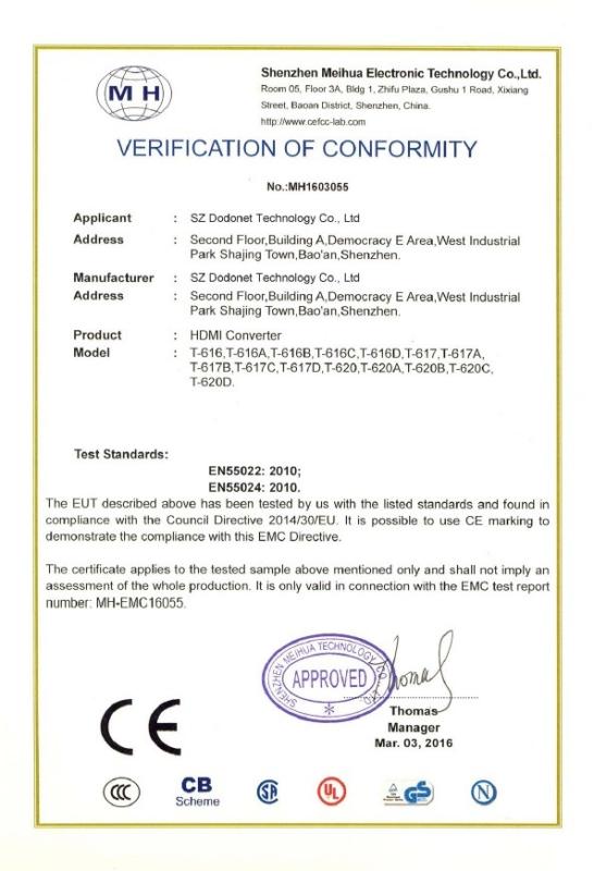 CE - SZ DODONET TECHNOLOGY CO.,LTD