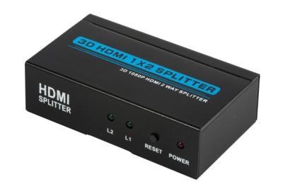 China Black 1080P 1.3 HDMI Signal Splitter 1 Input 2 Output 1 x 2 for HDTV for sale