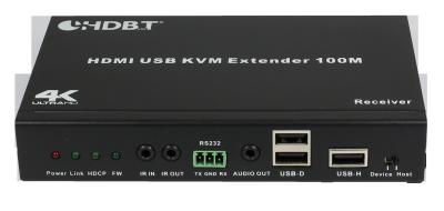 China HDMI USB Extender 100m , USB KVM Extender Over Cat5e / Cat6 With HDBaseT for sale