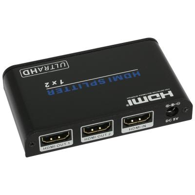 China Mini 1 x 2 HDMI Powered Splitter 2 Way With UHD Support Smart EDID Control for sale