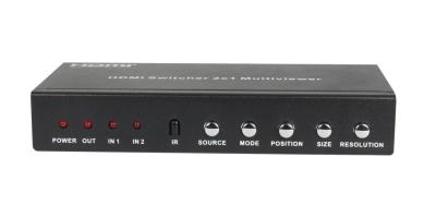 China Hdmi Port Switch Box 2 By 1 Switch Multi-Viewer With Picture In Picutre , Support RS232 And IR for sale