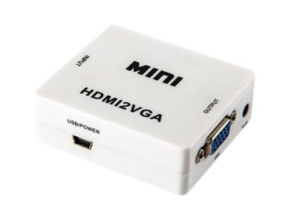 China MINI HDMI TO VGA Converter With Audio Output Support VGA 1080P / 720p Output for sale