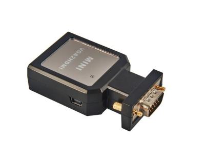 Chine 1080P MINI HDMI dans la boîte de convertisseur de VGA avec le port d'entrée audio, mode de puissance d'USB à vendre