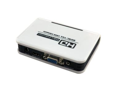 China Mini HDMI blanco a la caja 1080p del convertidor de VGA con el adaptador 5V en venta