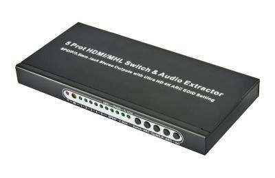 China 5 x 1 extractor audio del interruptor de HDMI con teledirigido a la pantalla plana de la TVAD/de HDMI en venta