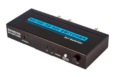 China SD 3G HD SDI Switcher 2x1 Support 2 SDI Input Signal Switch To 1 HD SDI Monitor for sale