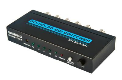 China SD HD SDI Switcher 5 X 1, Video Signal Switcher 5 Port With Remote Control for sale