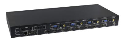 China High Performance HDMI Matrix Switcher 4 x 4 With HDMI / VGA / AV Mixed Inputs for sale