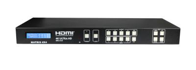 China IR Remote Control HDMI 4 × 4 Matrix Switcher Support HDMI 3D Formats for sale