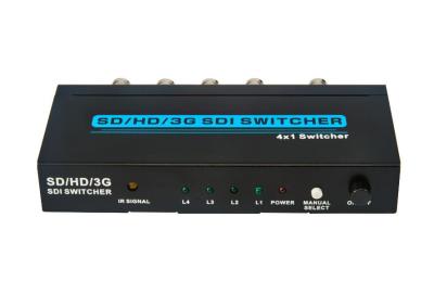 China SD 3G HD SDI Switcher 4x1 Built In Cable Equilibrium / Clock Recovery / Drive for sale