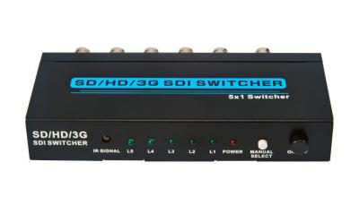 China 5x1 HD SDI Switcher BNC Switcher With IR Signal Receiver , ESD Protection for sale