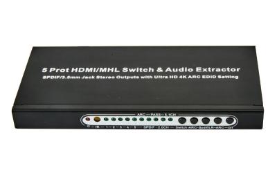 Китай 5 x 1 экстрактора Switcher HDMI HDMI тональнозвукового с ультра установкой ДУГИ EDID HD 4K продается