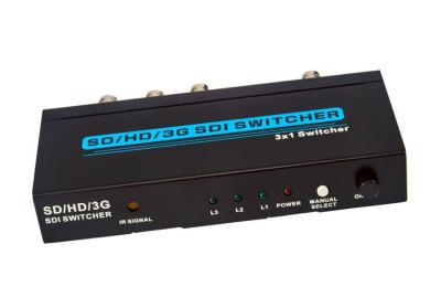 Κίνα 3 Switcher λιμένων HD SDI, τηλεοπτική Switcher BNC υποστήριξη 3 σήμα εισαγωγής SDI σε 1 όργανο ελέγχου HD SDI προς πώληση