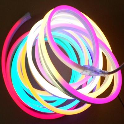 China Sports Stadiums High Voltage Silicone 360 ​​Degree Strip Rope Light China Shenzhen Multicolor RGB Neon Strip Lights For Outdoor Decorative for sale