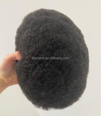 China Orientfashion Afro Kinky Curly Full Lace Afro Wave Men Hair Replacement System Afro Kinky Curly Curly Mens Hair Units Toupee for sale