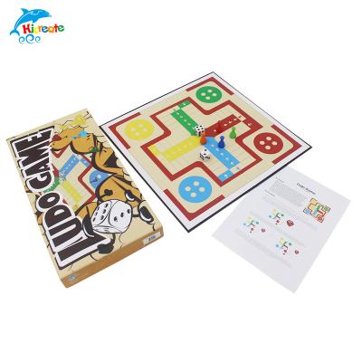 China Custom High Quality Paper+PP Game Ludo Game Mini Ludo Set Chess And Checker for sale