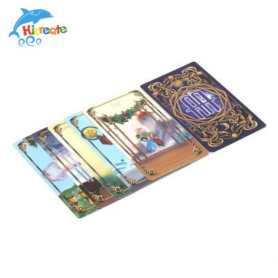 China Tarot Reader Full Size Silver Foil Tarot Cards Paper Custom English-Spanish OEM in Top and Bottom Box for sale