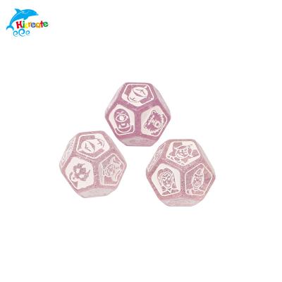 China Transparent printed 8mm small plastic cubes ice cube dies reusable plastic dies for board game for sale