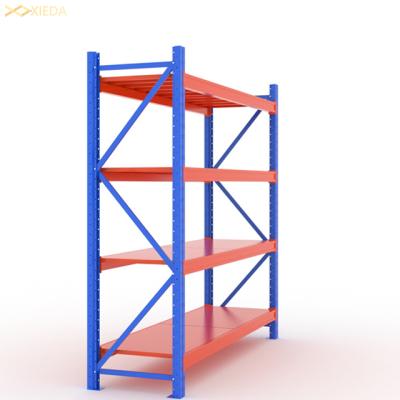 China Corrosion Protection 4 Tier Storage Rack Commercial Metal Warehouse Storage Light Duty Shelving Shelves For Home for sale