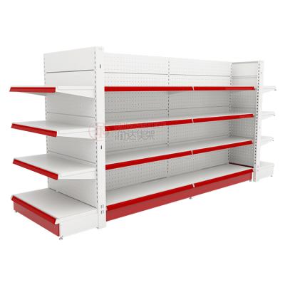 China Corrosion Protection Supermarket Medium Duty Shelves Retail Display Racks Shelf Black Gondola Shopping Shelf for sale