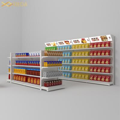 China XIEDA-Bracket Double-Sided Supermarket Rack Shelf Supermarket Rack Shelves Gondola Grocery Rack for sale