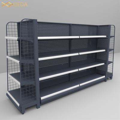 China Double Sided Grocery Shelving Heavy Duty Supermarket Shelf Supplier Rack Retail Store Display Rack Gondola Shelving Gondola Shelving for sale