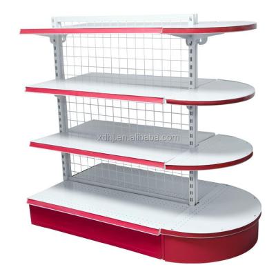 China Double Sided Grid Shelves Wire Shelving Rack Shelves For Grocery Store for sale