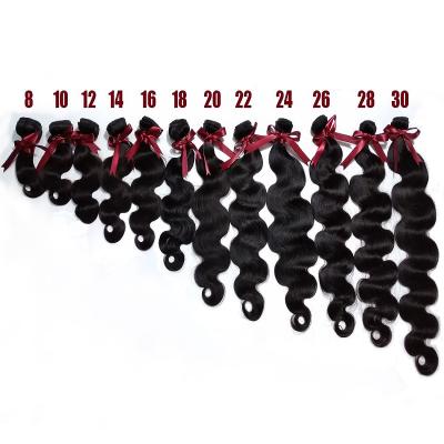 China Body Wave 8 10 12 14 16 18 20 22 24 26 28 30 32 34 36 38 40 inch cheap virgin human remy brazilian hair body wave weaving weft bundles for sale